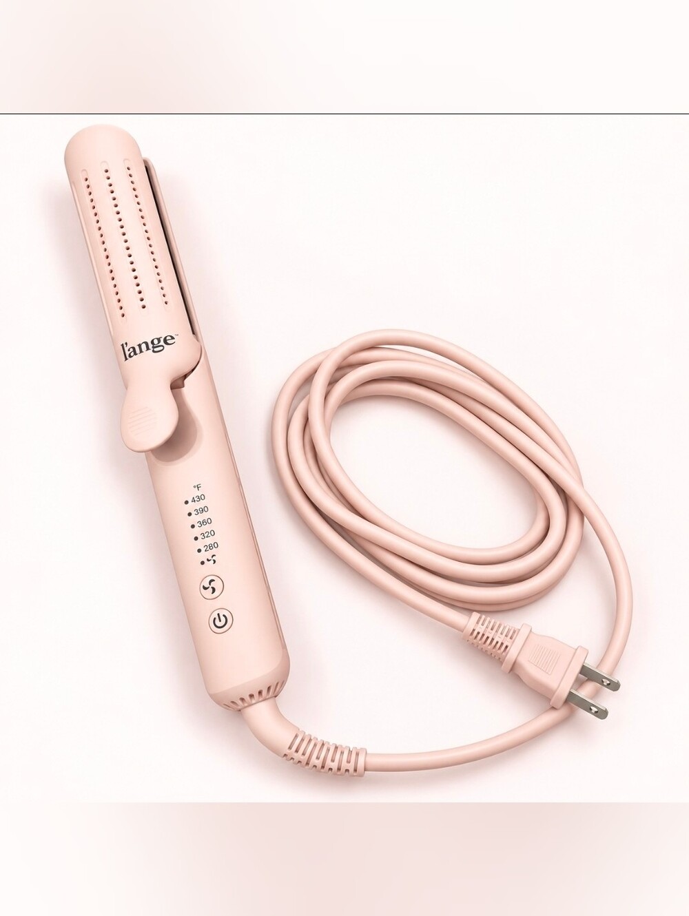 L’ange Le Duo 360° Airflow Styler Blush Pink Flat Iron Curling Wand